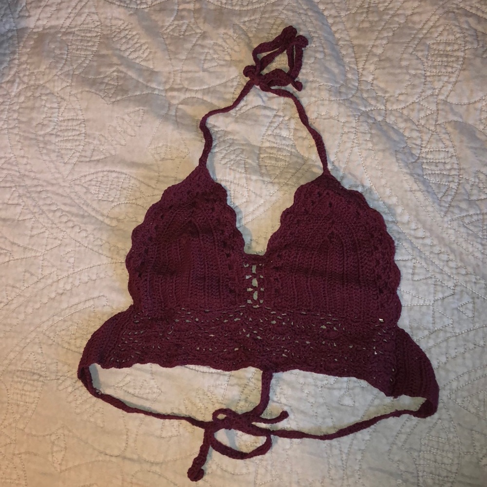 Burgundy Crop Top/Bralette